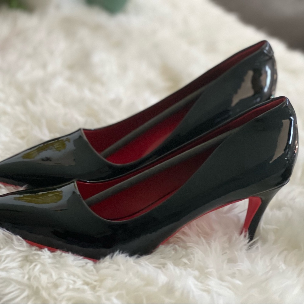 New Elegant Black Patent 3.5 inch Heels